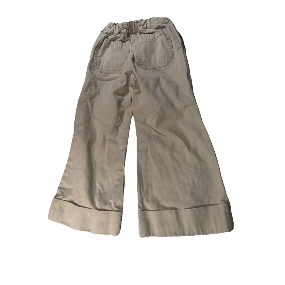 GYMBOREE Girl Khaki Flare Leg Cuff Pants Size 3‎